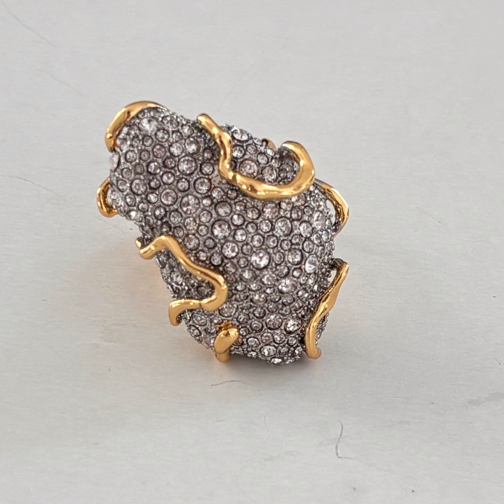 NWOT Alexis Bittar Solanales Large Crystal Pave Geode Ring - Picture 4 of 6